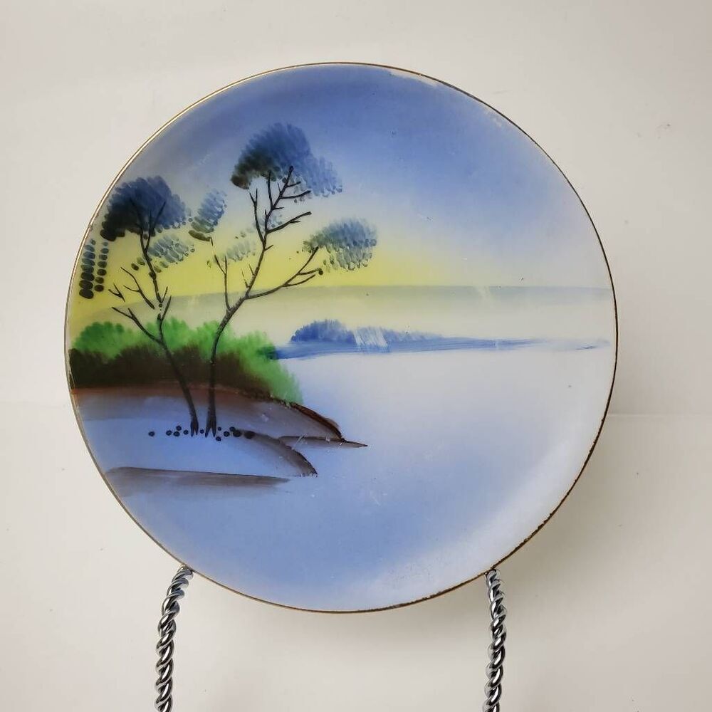 Vintage 30s MEITO CHINA Hand Painted 6" Plate Made in Japan